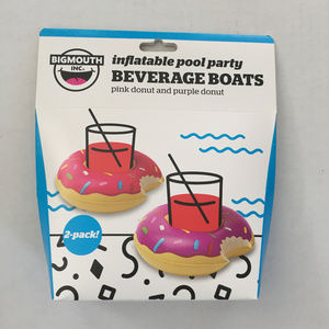 New BIGMOUTH Beverage Boats Floats 2-Pack DONUTS